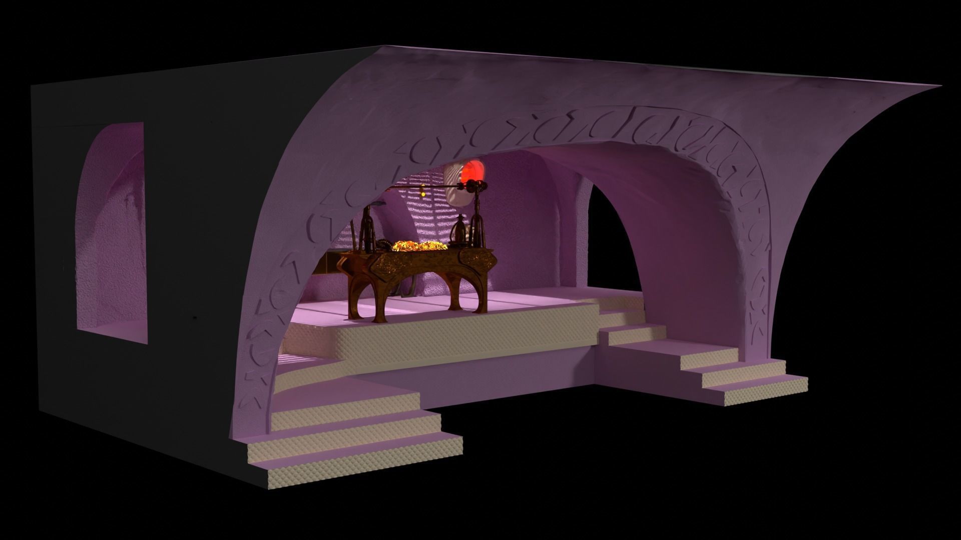 Jabbas Throne Area-Foam version complete set - 1-12 Blackseries 3D Model Collection_15