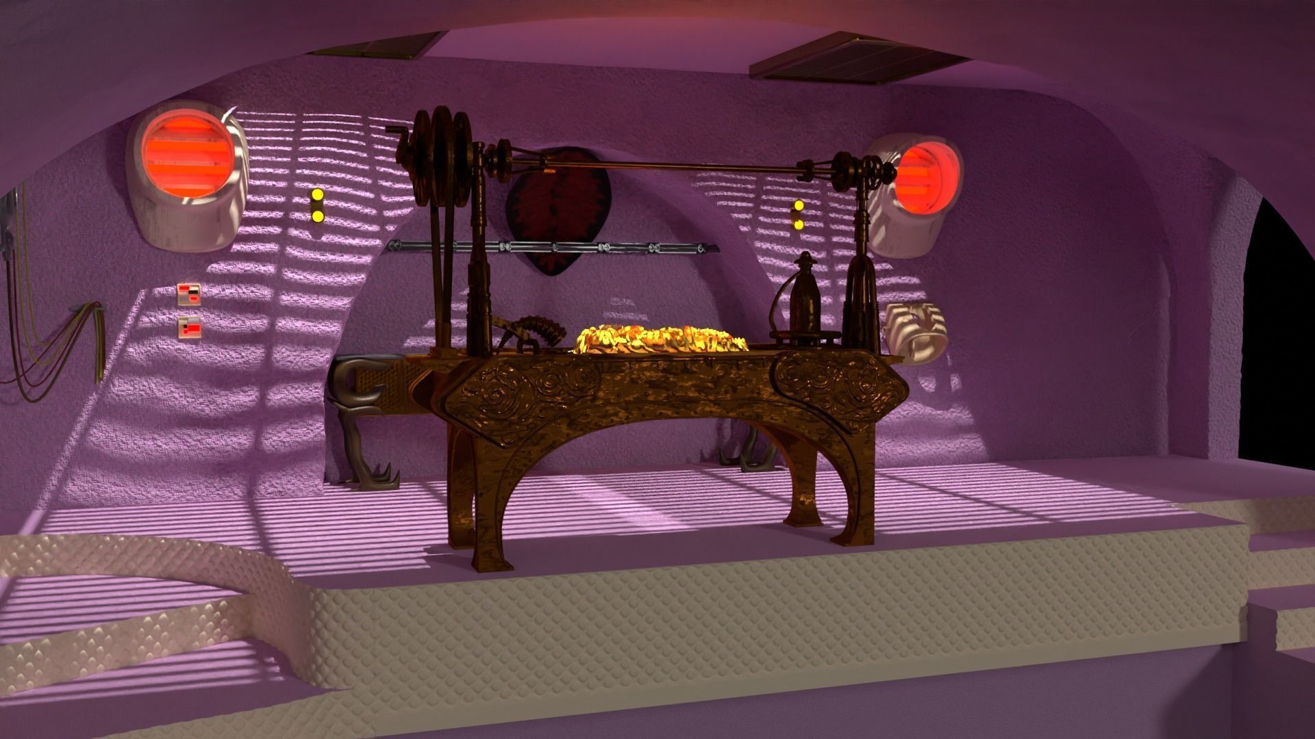 Jabbas Throne Area-Foam version complete set - 1-12 Blackseries 3D Model Collection_18