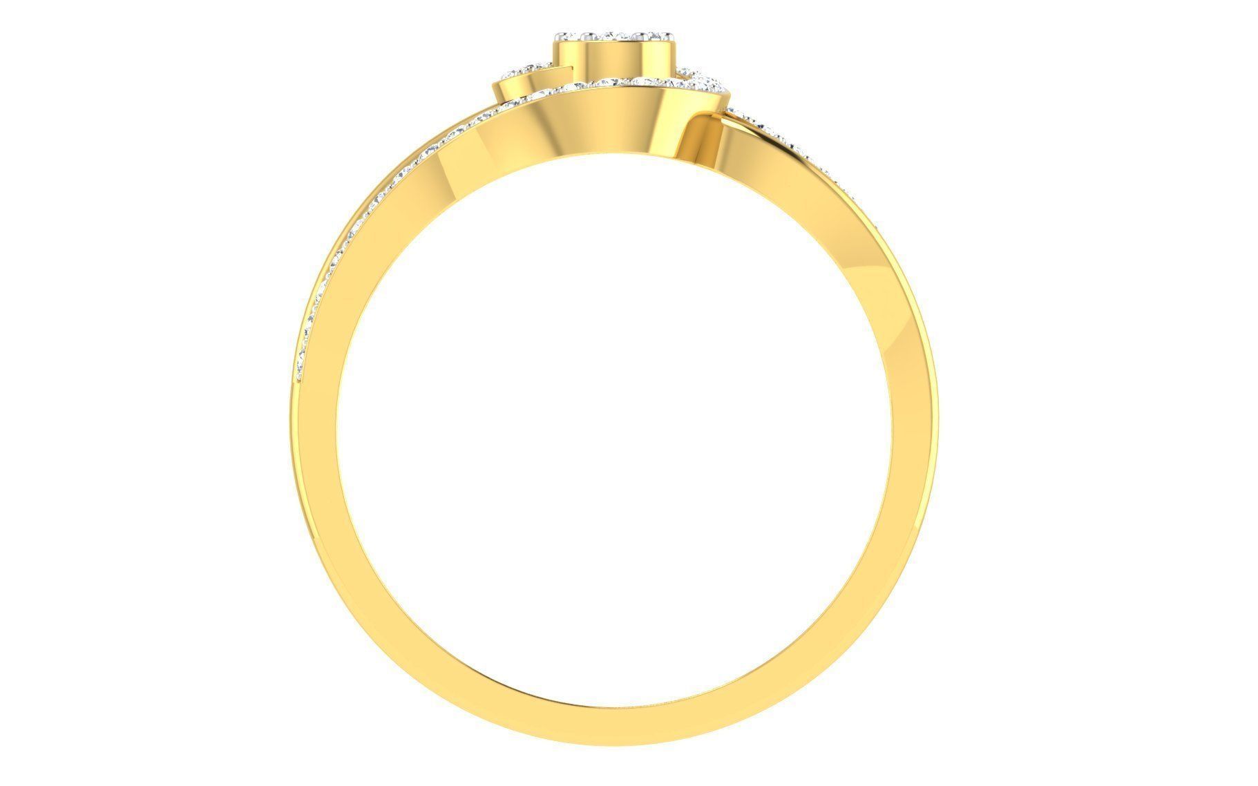 Solitaire Engagement Ring 3dm STL OBJ FBX Render Details 3D print model_2