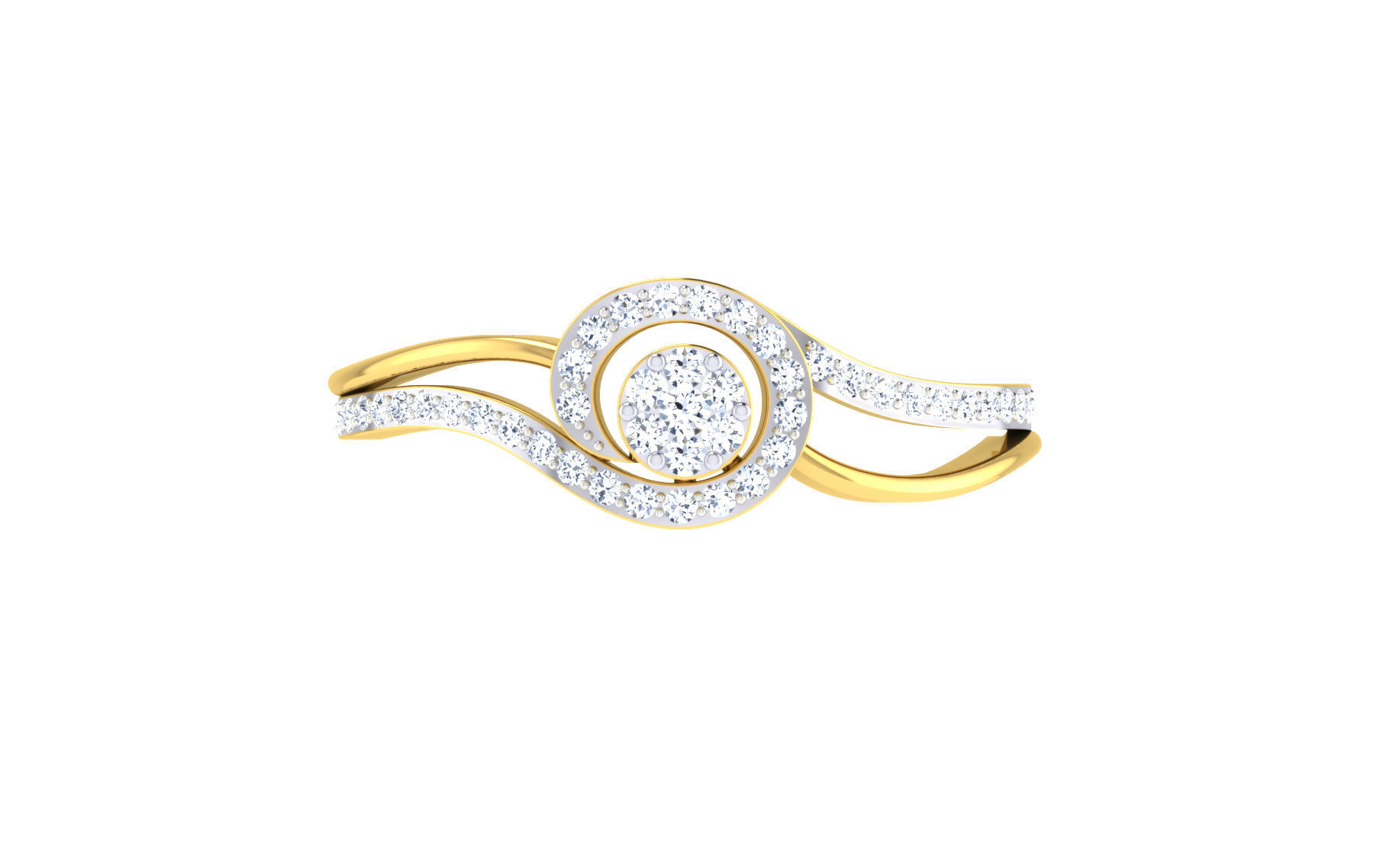 Solitaire Engagement Ring 3dm STL OBJ FBX Render Details 3D print model_6