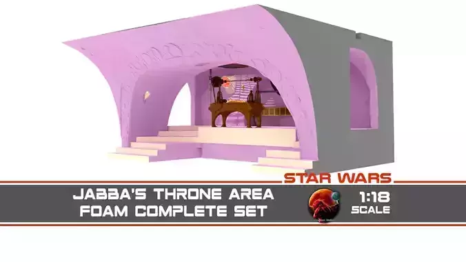 Jabbas Throne Area - Foam version complete set - 1-18 Hasbro 3D Model Collection