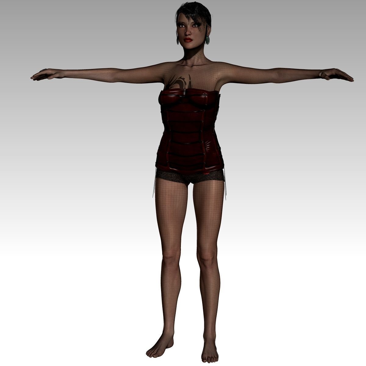 Chandra Female zbrush Model 3D model_14