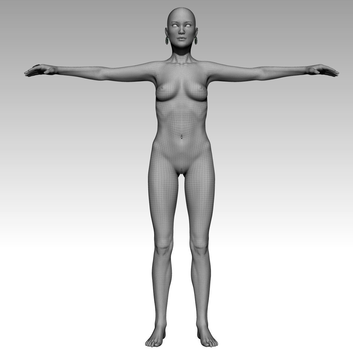 Chandra Female zbrush Model 3D model_24