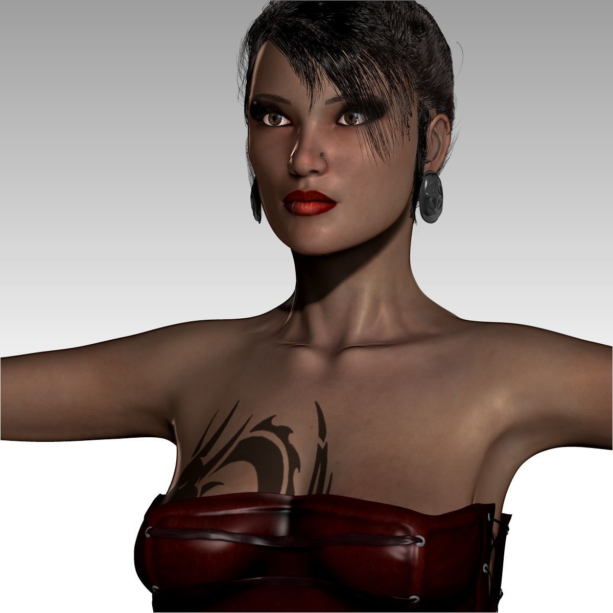 Chandra Female zbrush Model 3D model_12