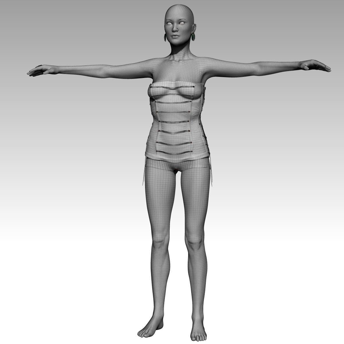 Chandra Female zbrush Model 3D model_27