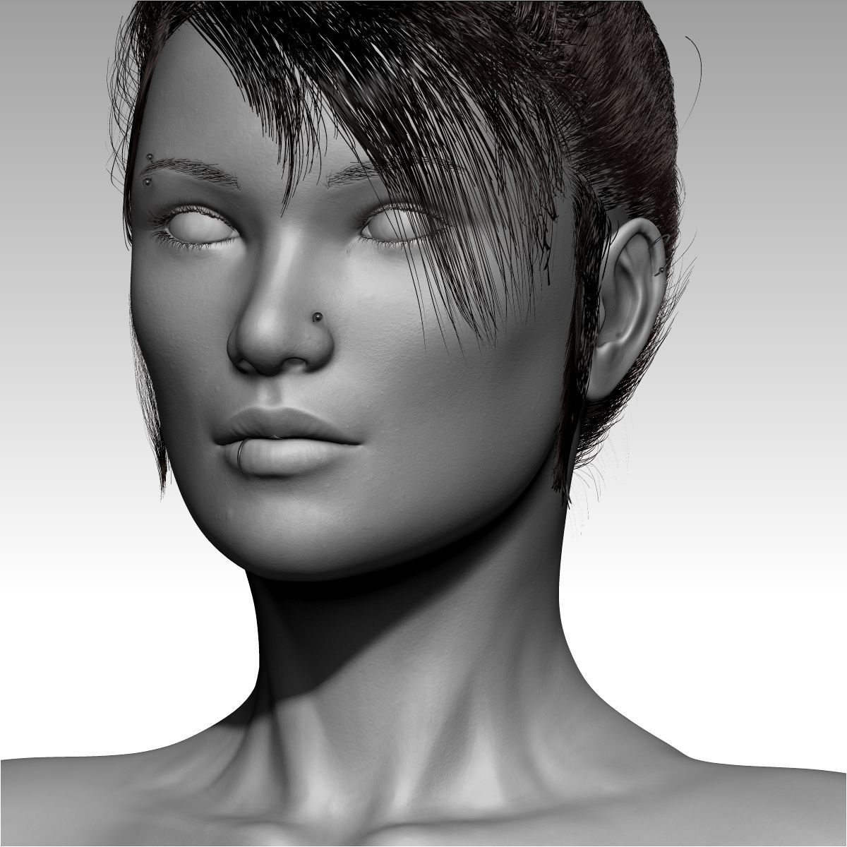 Chandra Female zbrush Model 3D model_26