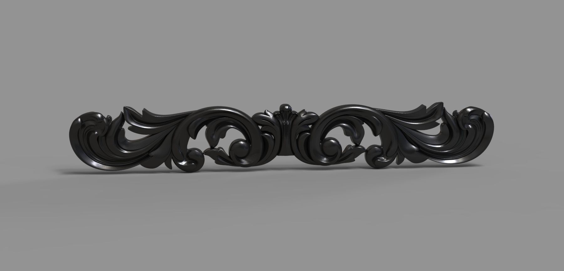 Wood carving decoration 3D model_3