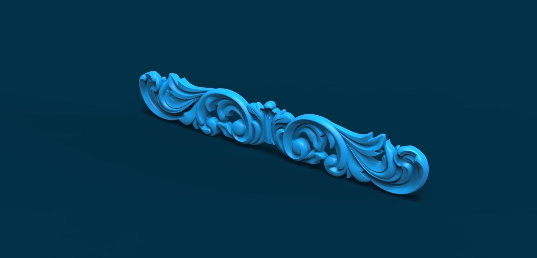 Wood carving decoration 3D model_2