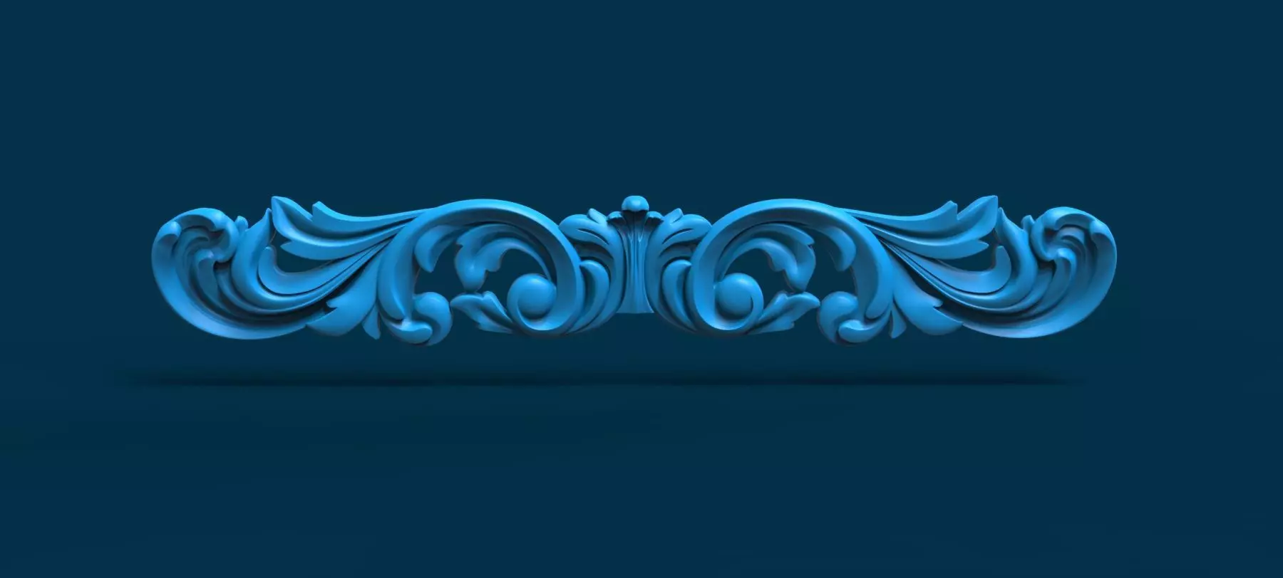 Wood carving decoration 3D model_0