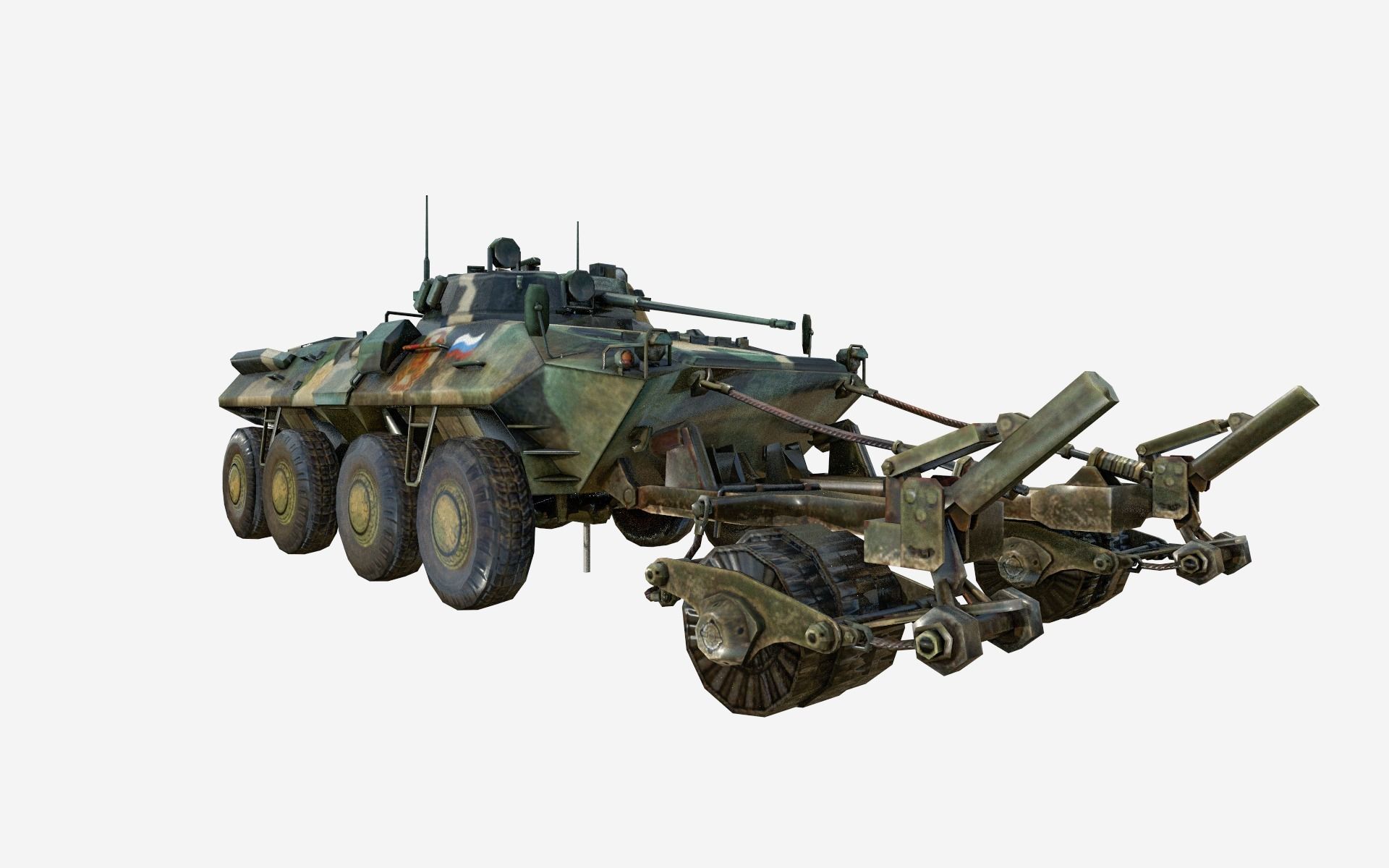 BTR-90 Trall Russian APC free VR / AR / low-poly 3D model | CGTrader