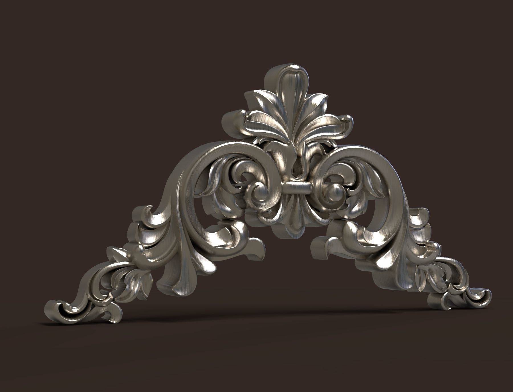 Wood carving decoration 3D model_4