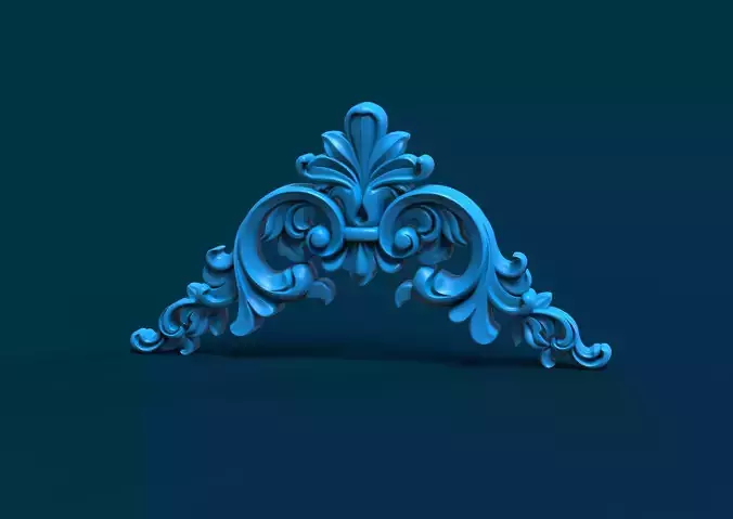 Wood carving decoration 3D model