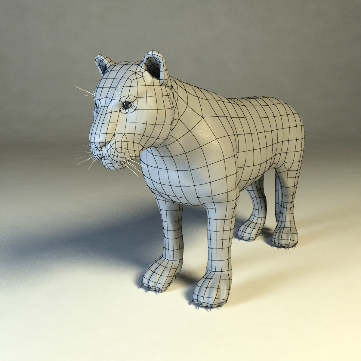 Amur Tiger vray v1 Low-poly 3D model_12