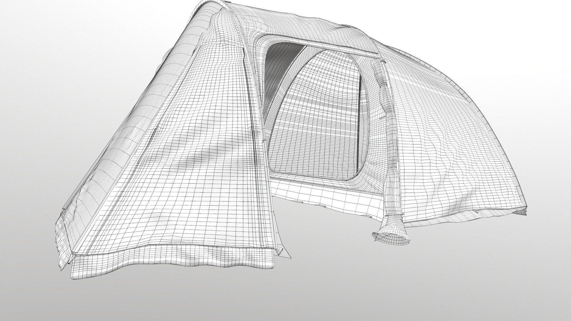 Black Out Air Tent Camping 3D model_19