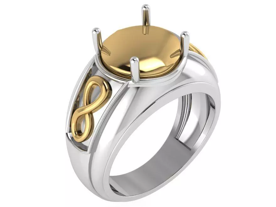 Round Carved Ring 0919 3D print model_0