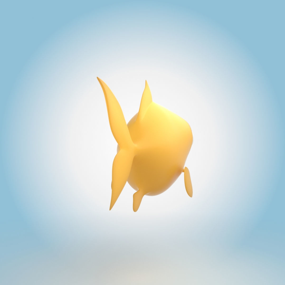 Goldfish 3D model_2
