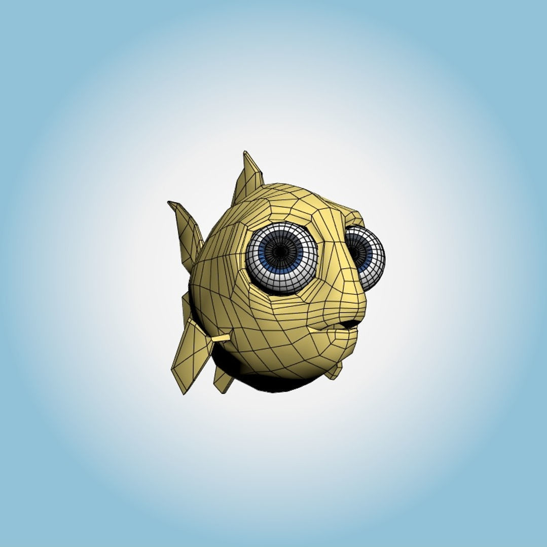 Goldfish 3D model_4