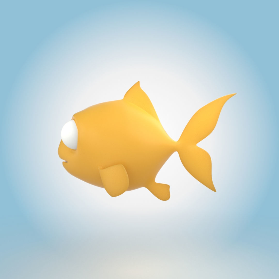 Goldfish 3D model_3