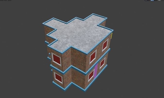 Low Poly Model Build 3D model Building VR / AR / low-poly | CGTrader
