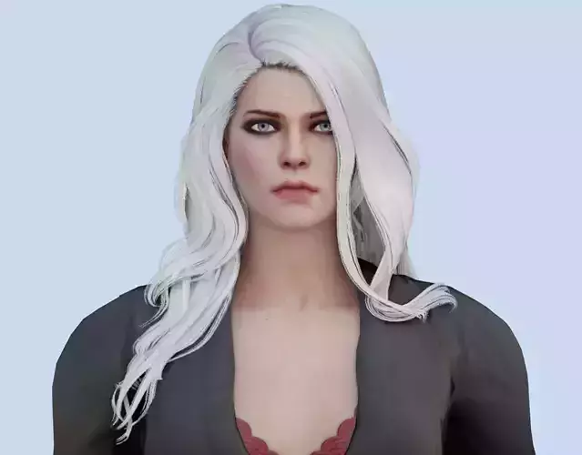 VR PBR FEMALE AVATAR CHARACTER CAITLYN 3D MODEL CHEAP PRICE Low-poly 3D model