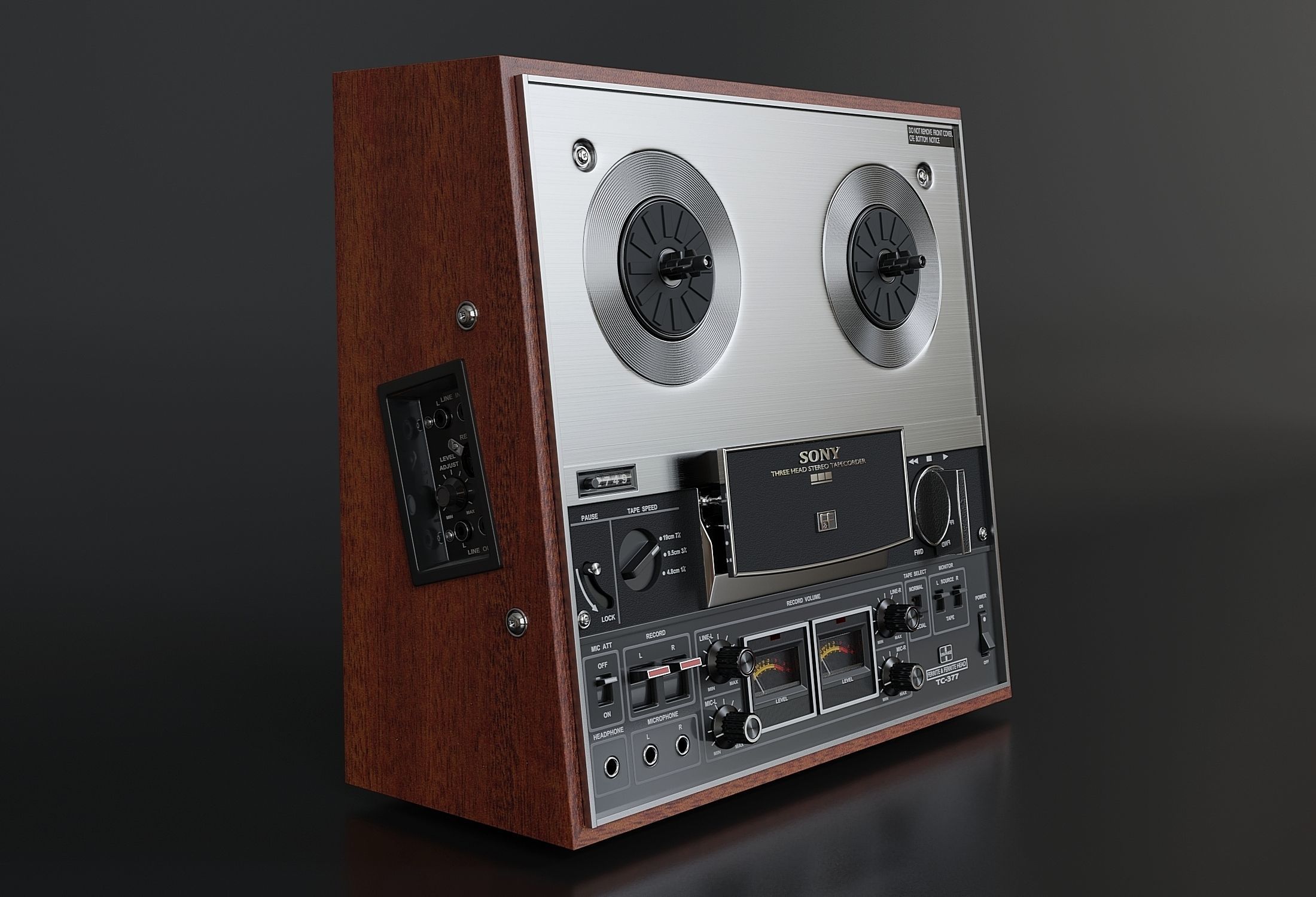 Stereo tape deck Sony TC 377 3D model_1