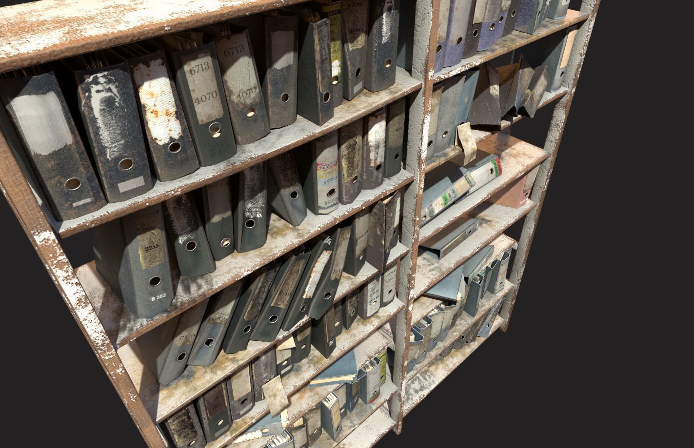 Old Folder Shelf 3D model | CGTrader