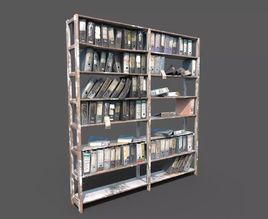 Old Folder Shelf 3D model