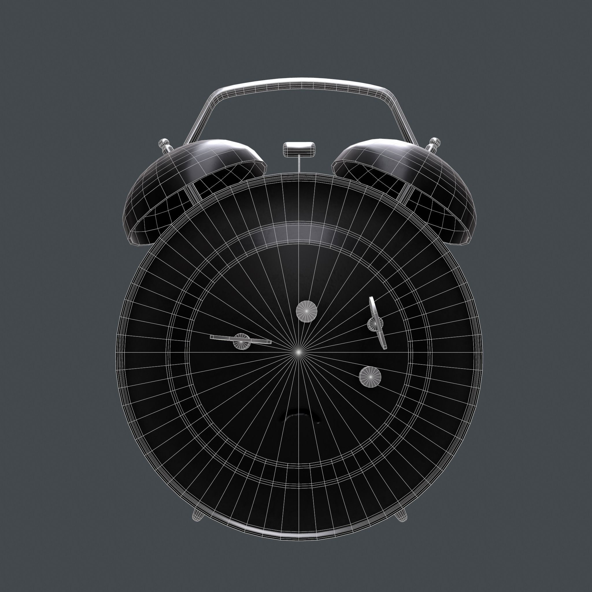 Mechanical alarm clock 3D model_24