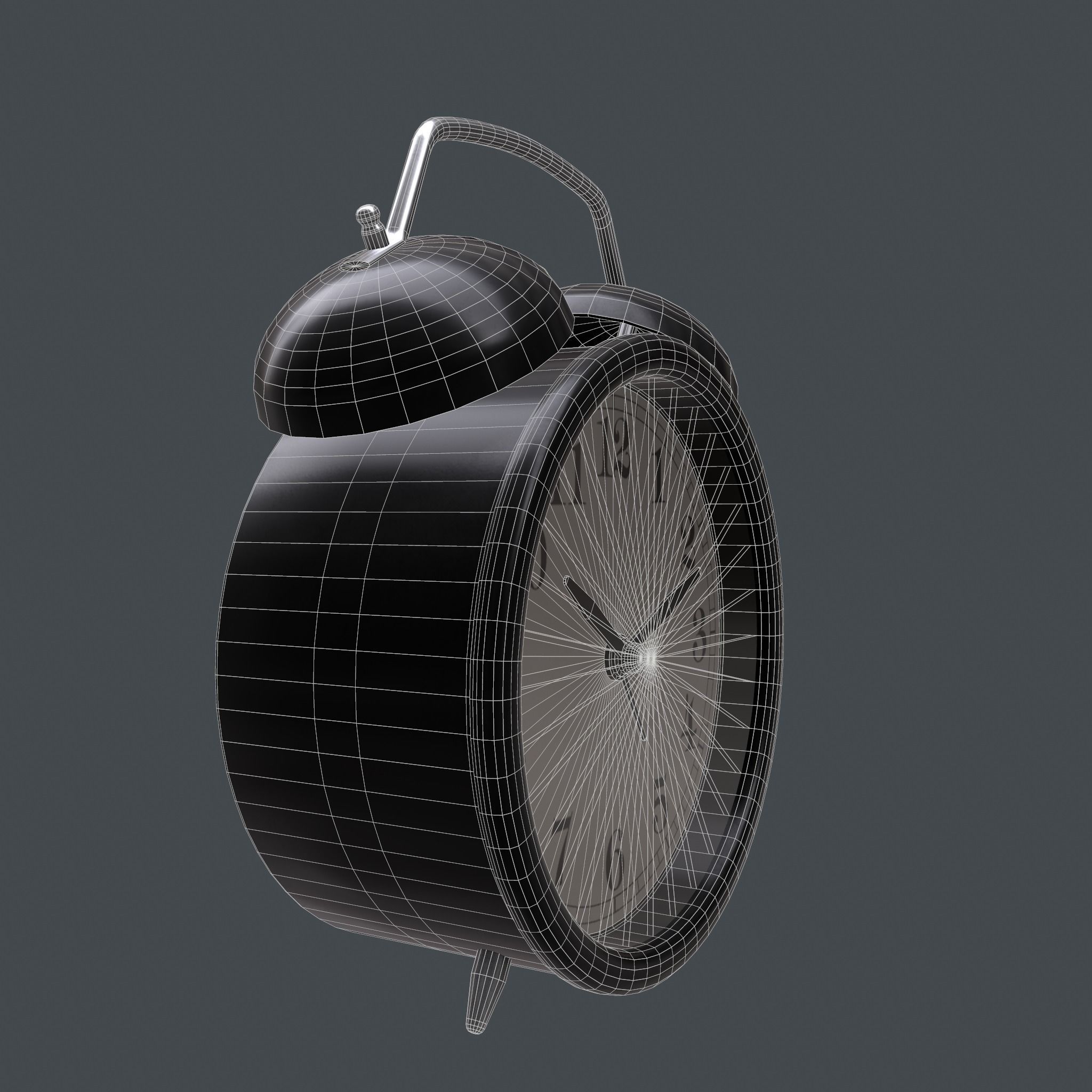 Mechanical alarm clock 3D model_26