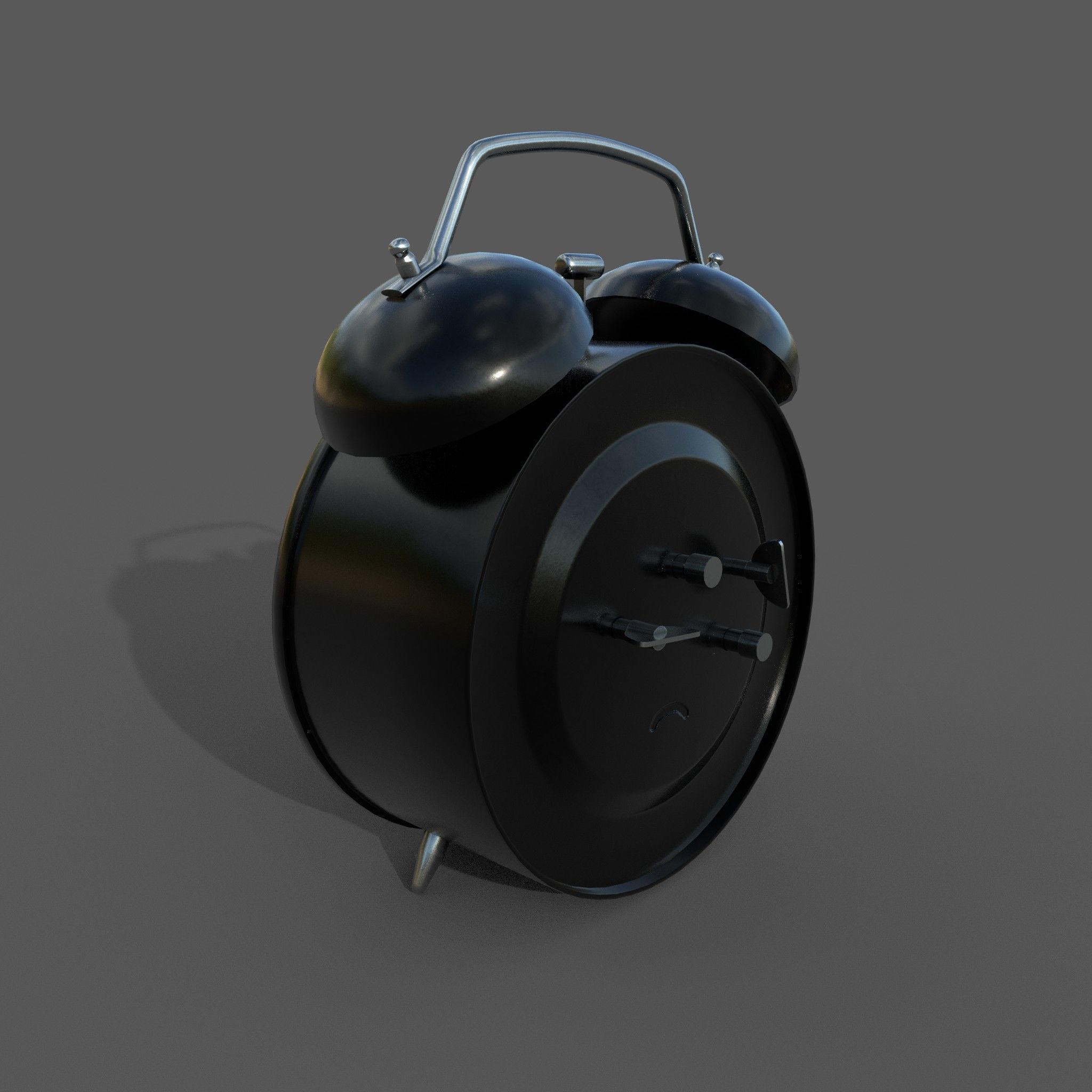 Mechanical alarm clock 3D model_2