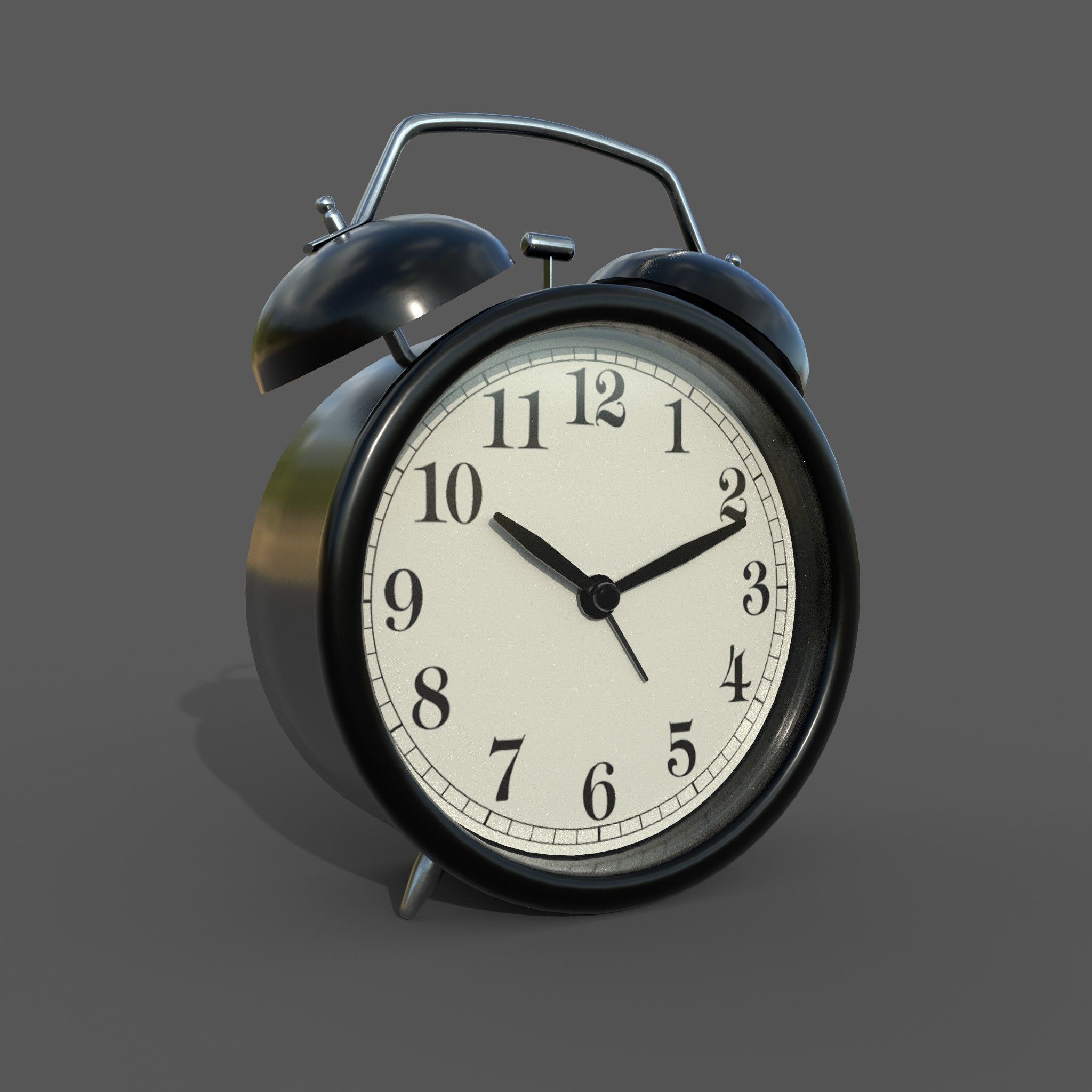 Mechanical alarm clock 3D model_1