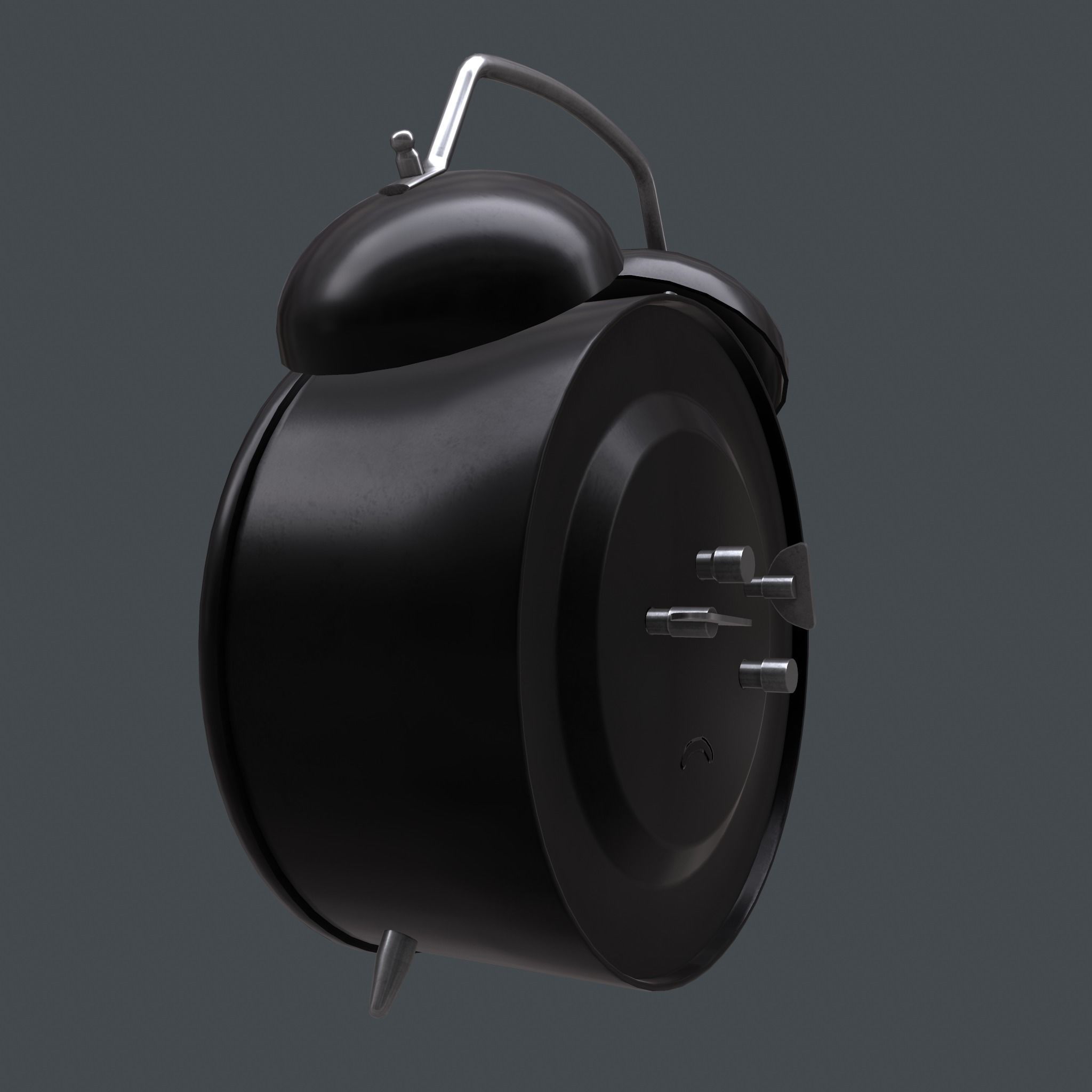 Mechanical alarm clock 3D model_9