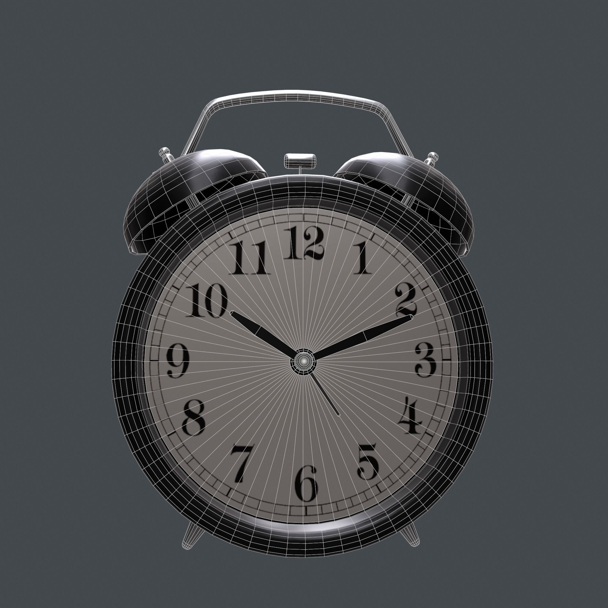 Mechanical alarm clock 3D model_23