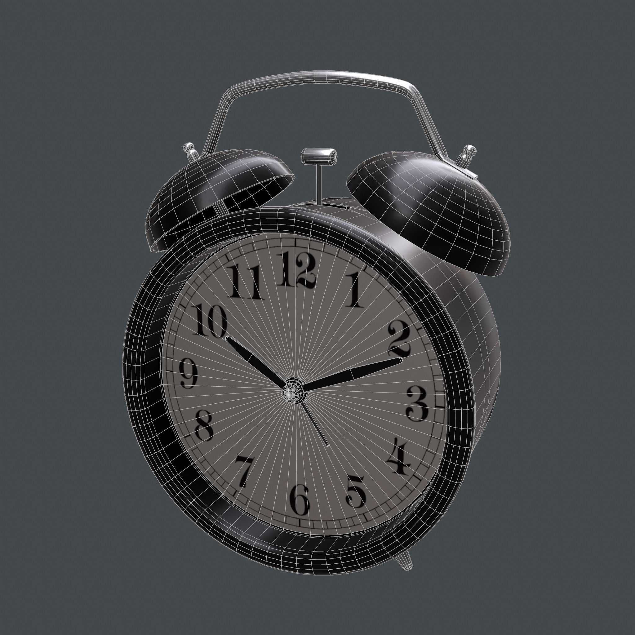 Mechanical alarm clock 3D model_22