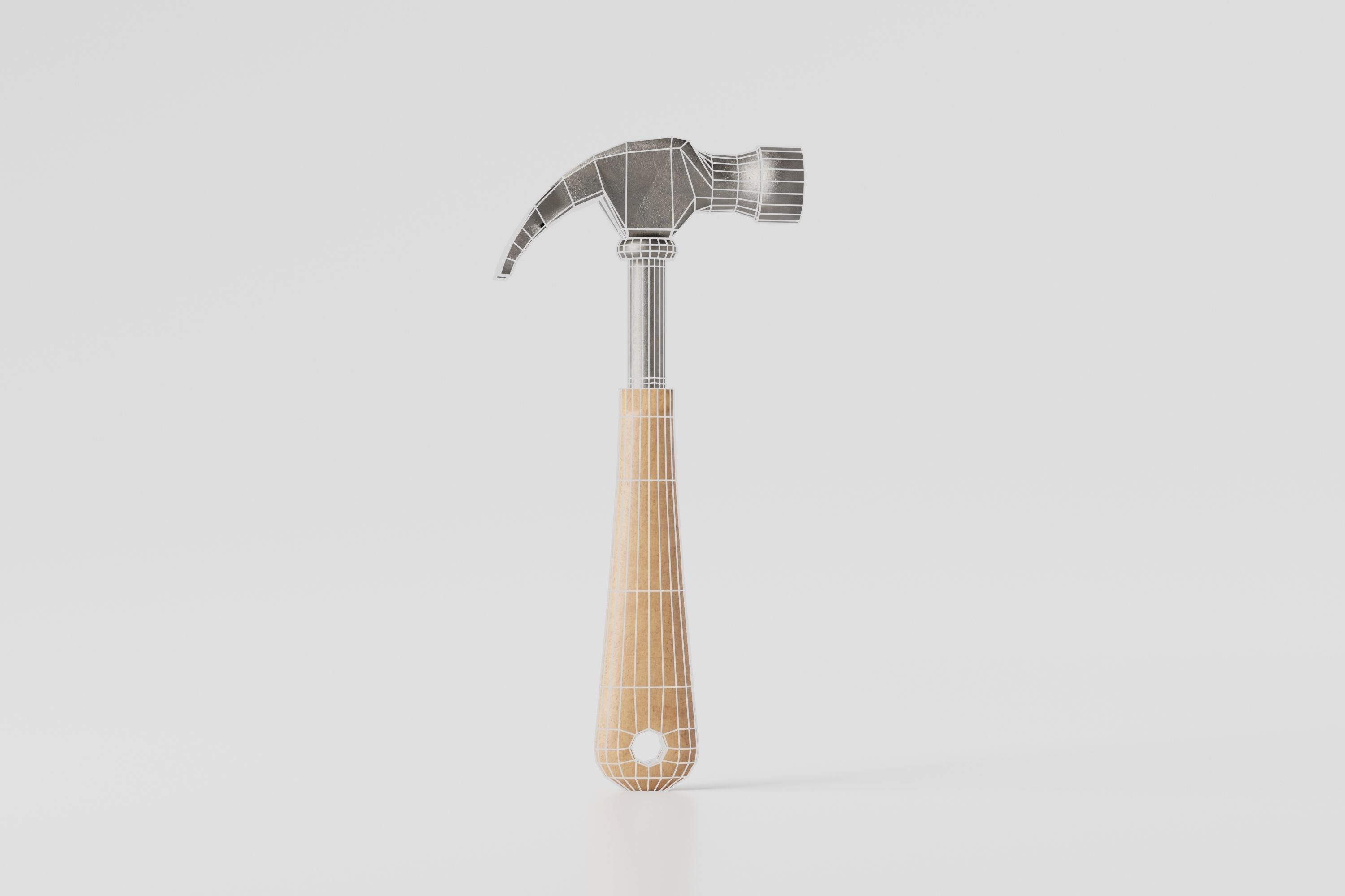 Hammer Low-poly 3D model_6