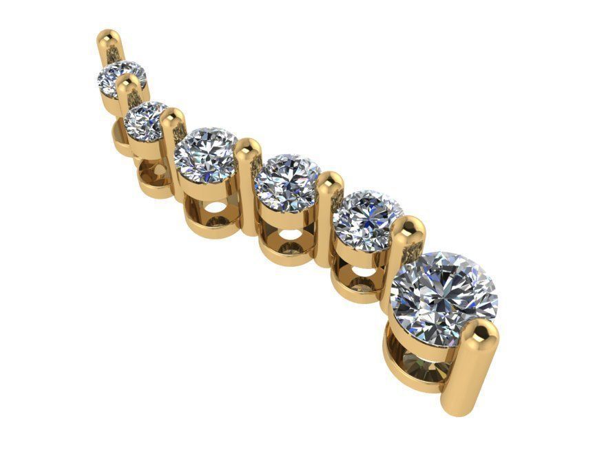 Row Diamond Pendant 0926 3D print model_1