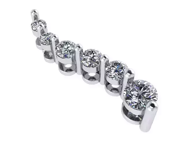 Row Diamond Pendant 0926