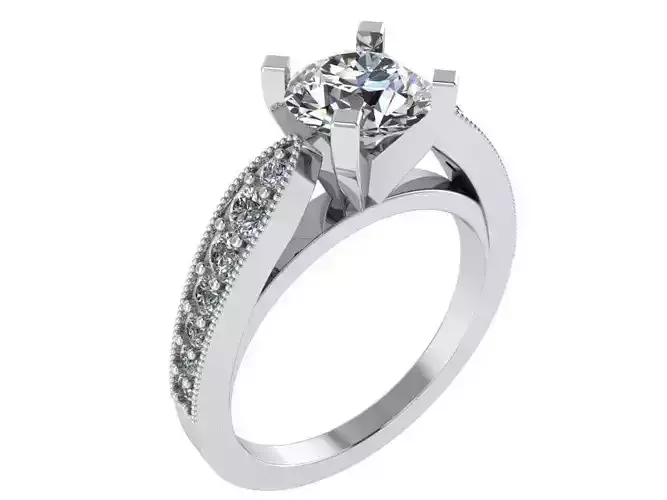 Peg Head Cathedral Diamond Ring 0928