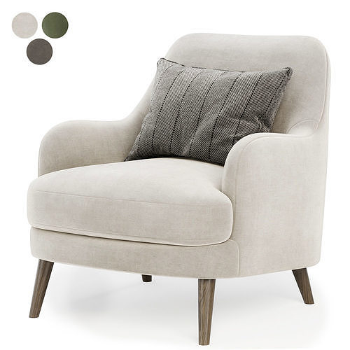 sophie arm chair 3D model 4