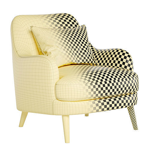 sophie arm chair 3D model 6
