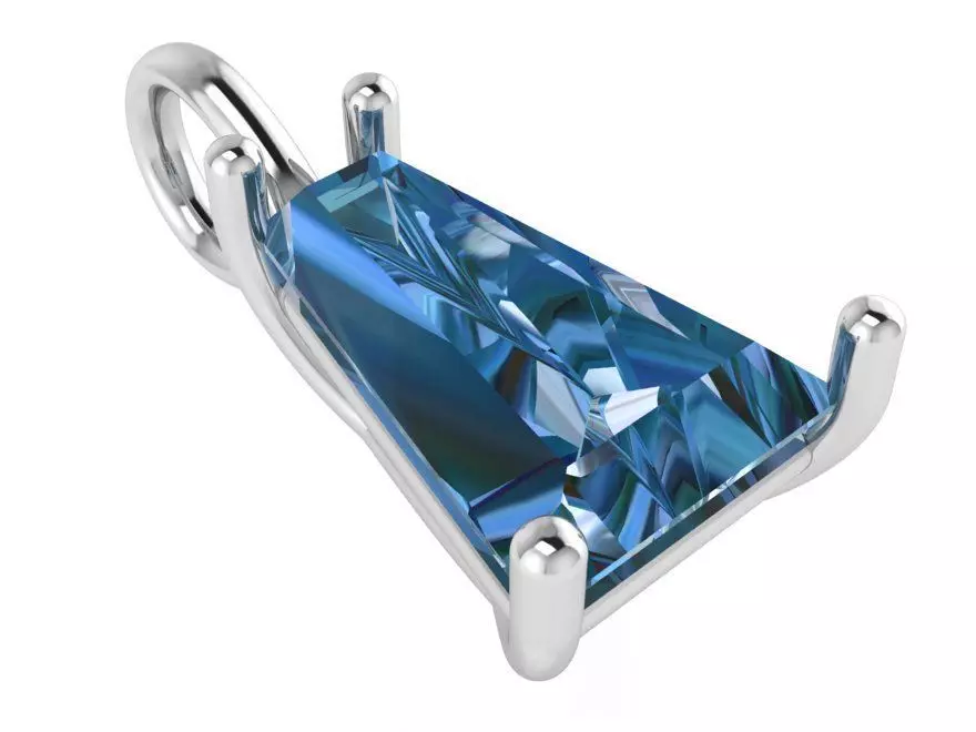 Taper Baguette Pendant 0937 3D print model_0