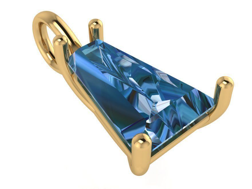 Taper Baguette Pendant 0937 3D print model_1