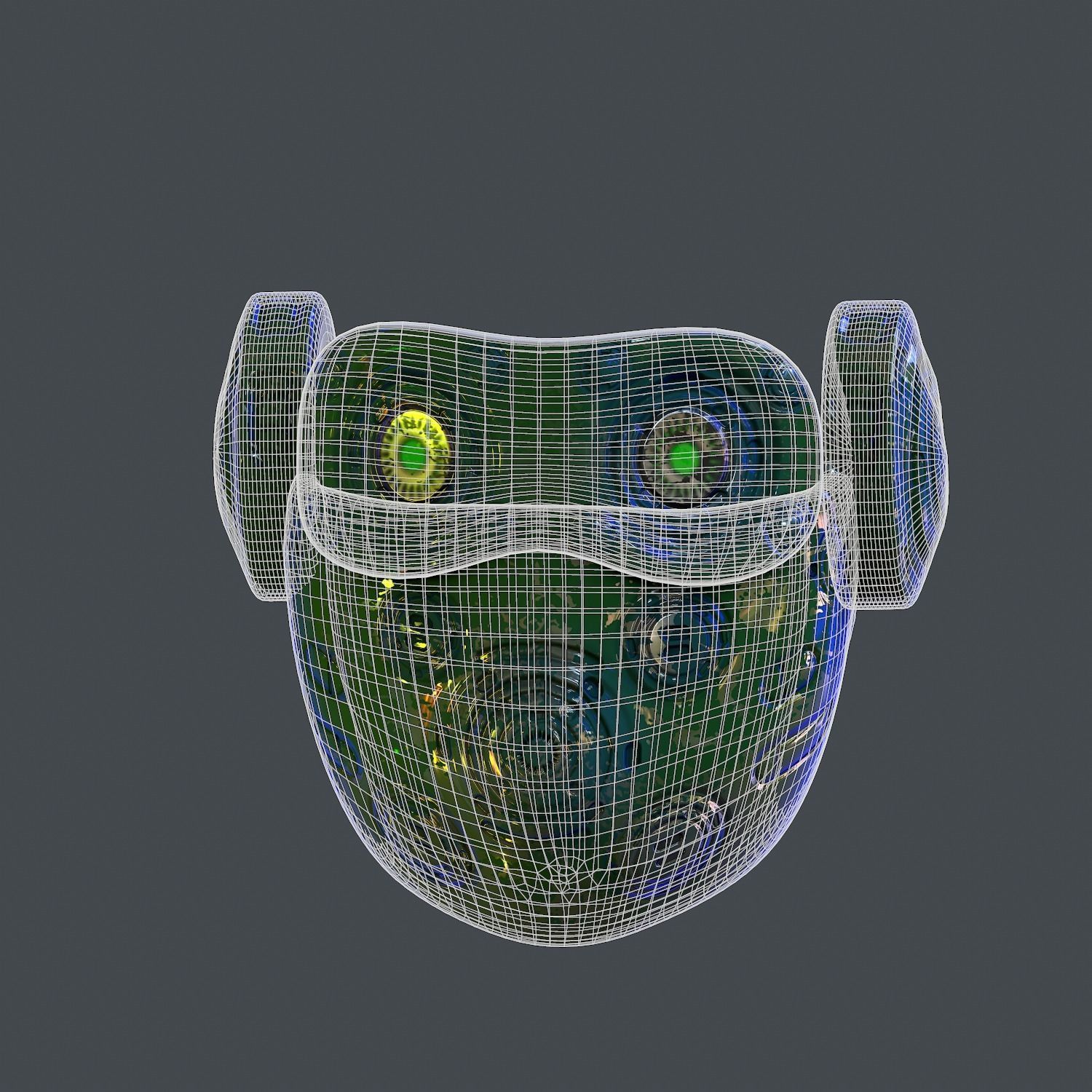 Gas mask helmet scifi Low-poly character art game space Low-poly Low-poly 3D model_7