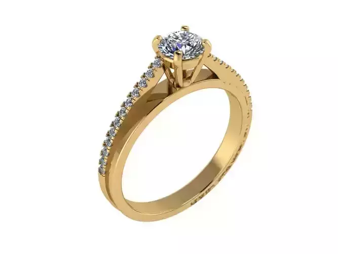Solitaire Cathedral Seatting Ring 591