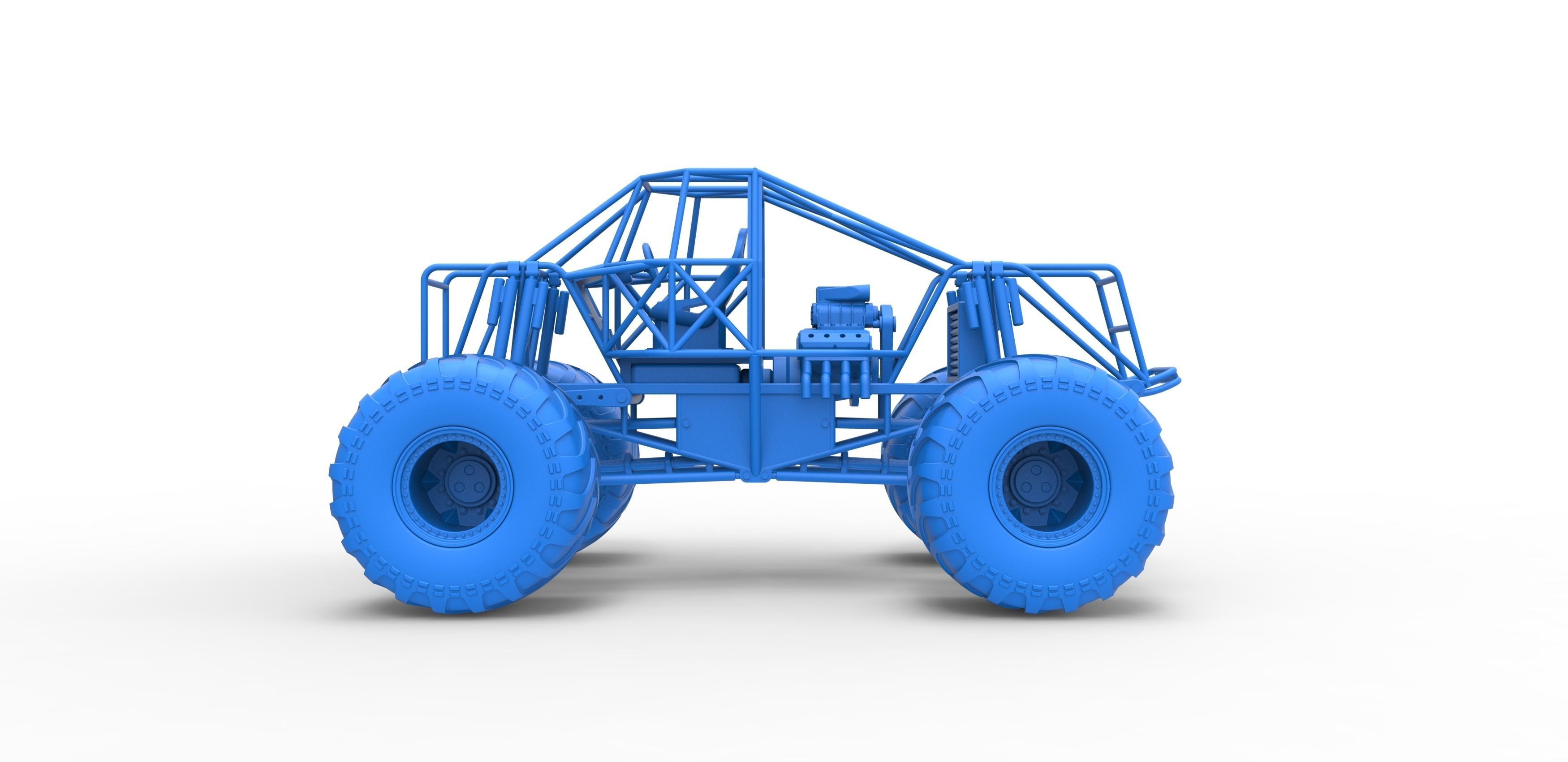 Monster truck base Scale 1 to 25 3D print model_22