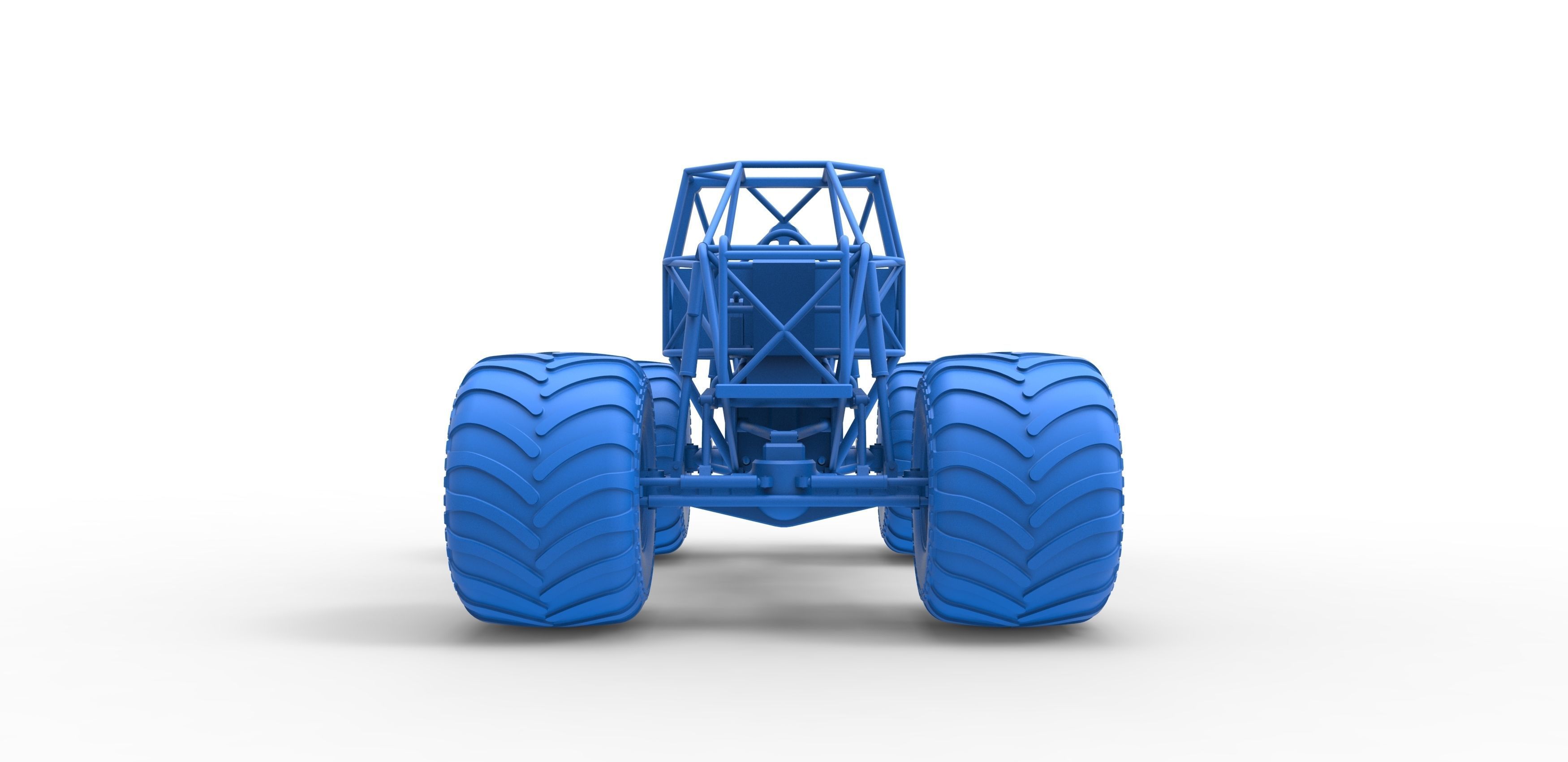 Monster truck base Scale 1 to 25 3D print model_21