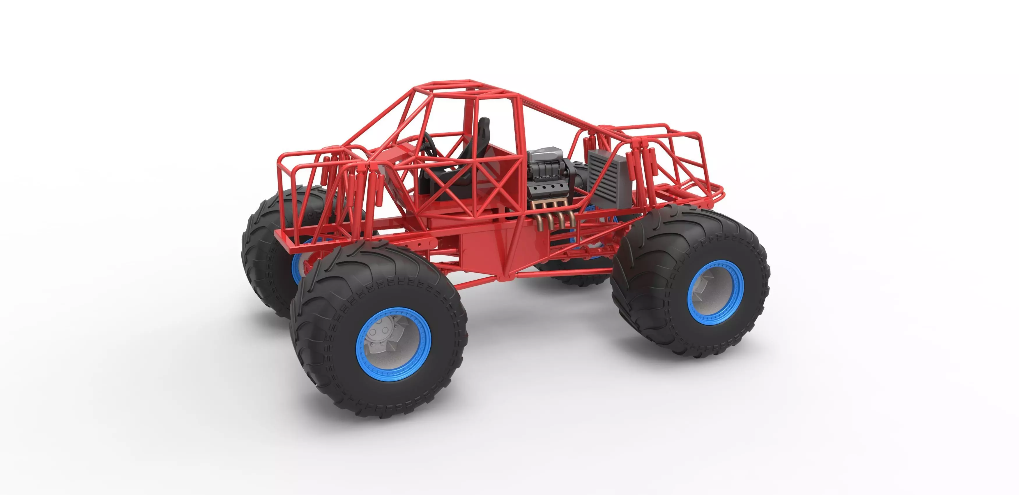 Monster truck base Scale 1 to 25 3D print model_0