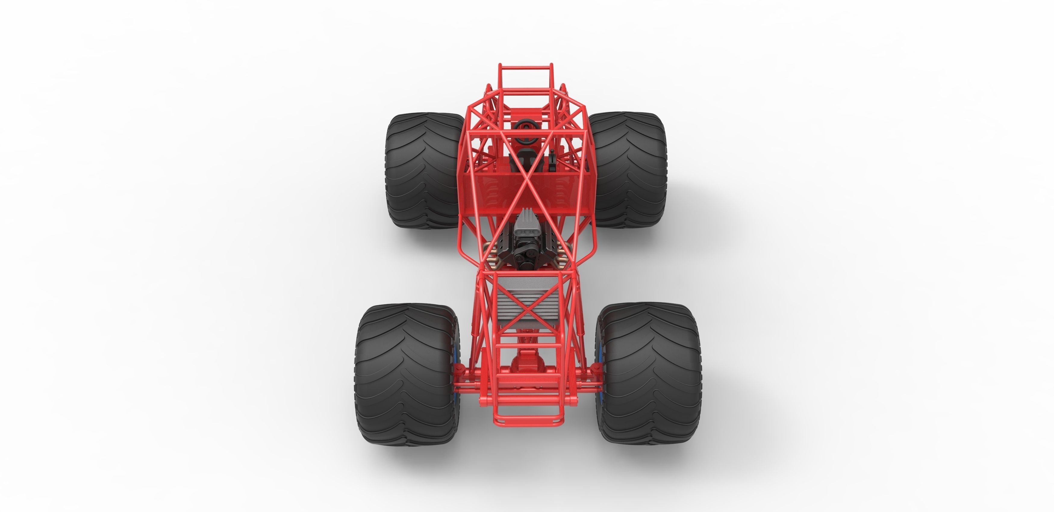 Monster truck base Scale 1 to 25 3D print model_13