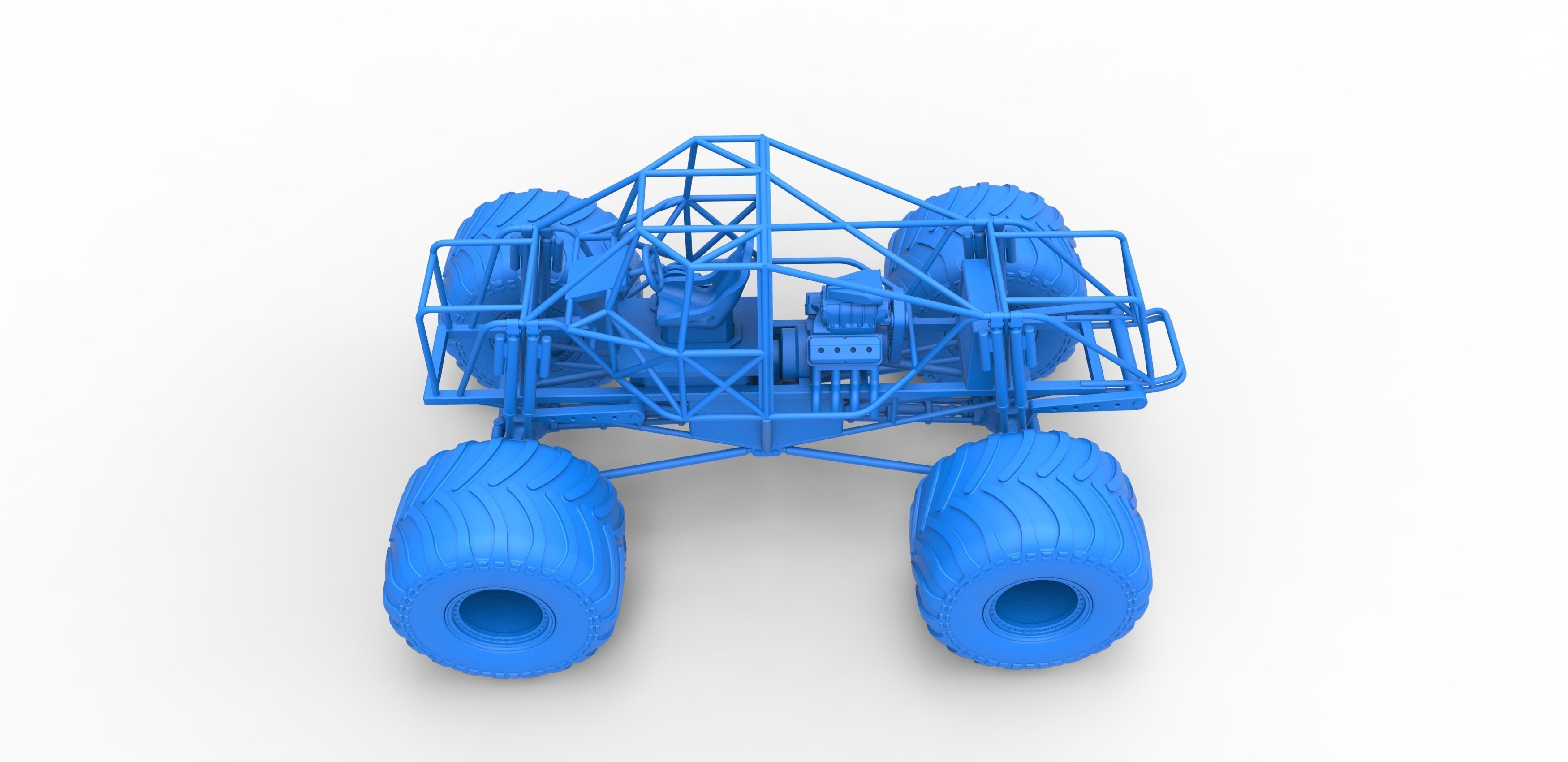 Monster truck base Scale 1 to 25 3D print model_23