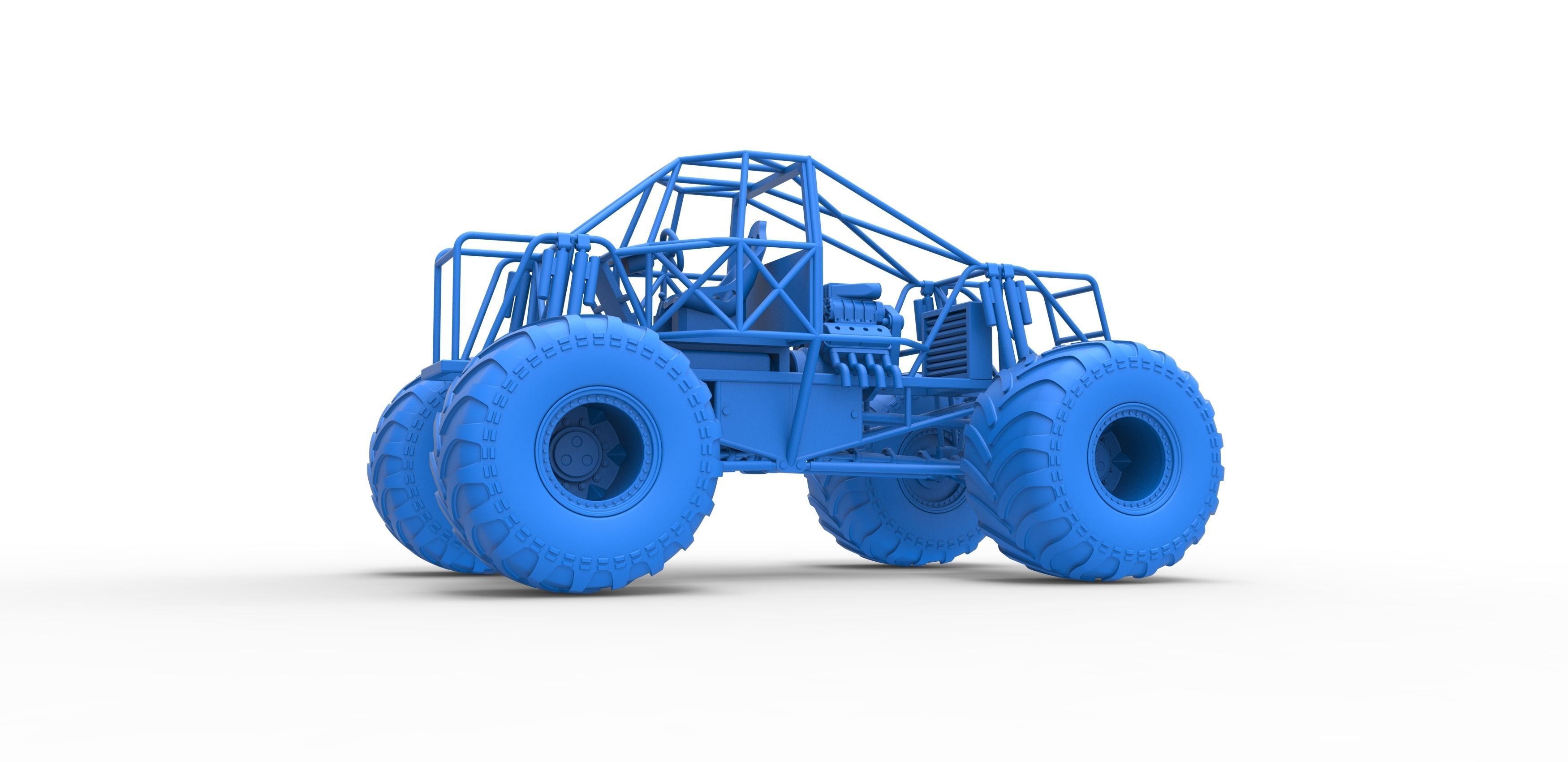 Monster truck base Scale 1 to 25 3D print model_17